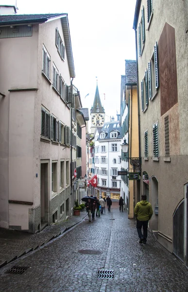 Vista de una calle en Zurich — Foto de Stock