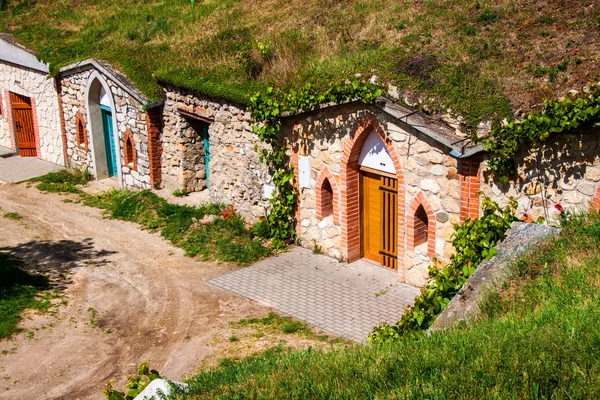 Weinkeller im Dorf kobyli — Stockfoto