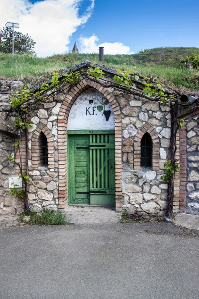 Caves de vinho na aldeia Kobyli — Fotografia de Stock