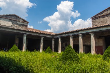 Ruins of ancient city Pompeii clipart