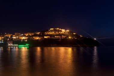 Night view of Agropoli clipart