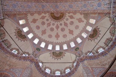 Istanbul'da Sultanahmet Camii iç