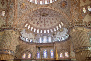 Istanbul'da Sultanahmet Camii iç