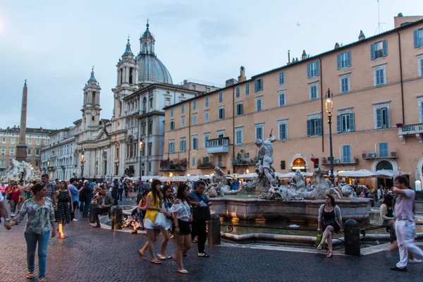 Piazza Navona Rómában — Stock Fotó