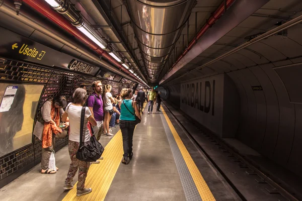 Stazione della metropolitana di Napoli, Italia — Foto Stock