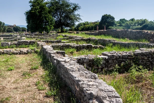 Ruiny starověkého řeckého města Paestum — Stock fotografie