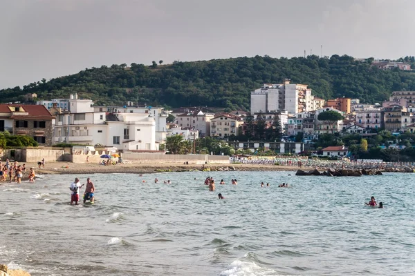 Widok z plaży w Agropoli — Zdjęcie stockowe