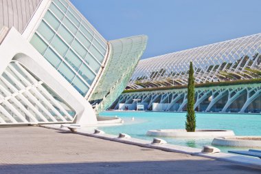 Ayrıntılı bir bina şehir sanat ve Bilimler Valencia