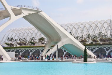Ayrıntılı bir bina şehir sanat ve Bilimler Valencia