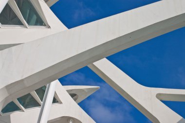 Ayrıntılı bir bina şehir sanat ve Bilimler Valencia