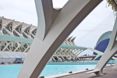 Ayrıntılı bir bina şehir sanat ve Bilimler Valencia