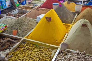 Stall with spices clipart