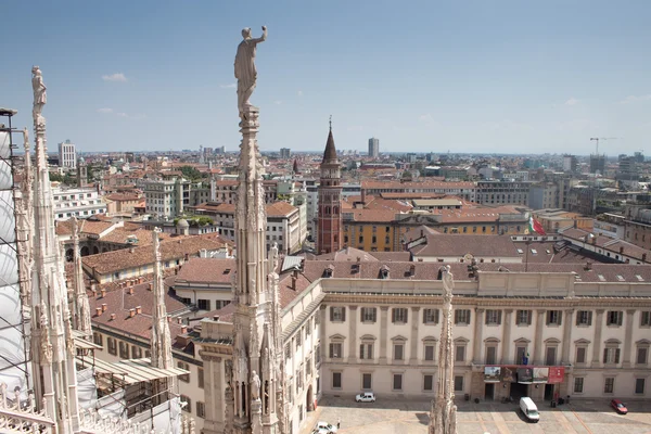 Luchtfoto van Milano — Stockfoto