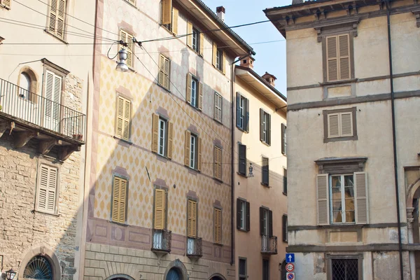 View of old houses in Bergamo — Stock Photo, Image