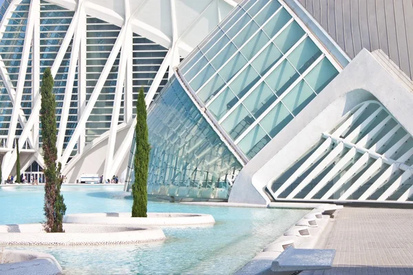 Деталь будівлі міста мистецтв та наук у Valencia — стокове фото