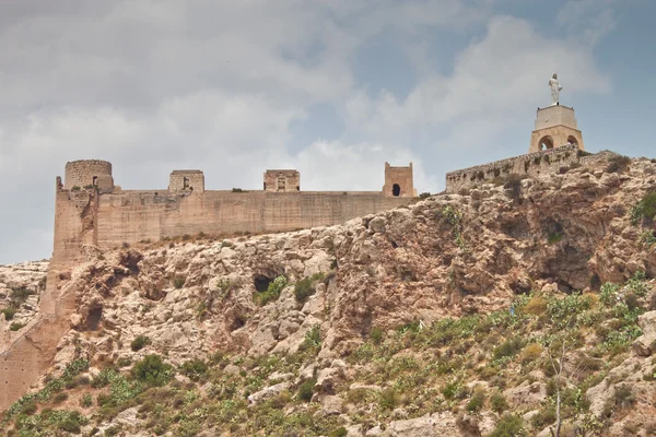 Vecchia fortezza Alcazaba ad Almeria — Foto Stock