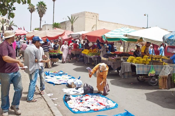 Mercado em Meknes, Marrocos — Fotografia de Stock