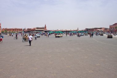 Marakeş'te jema el fna Meydanı 