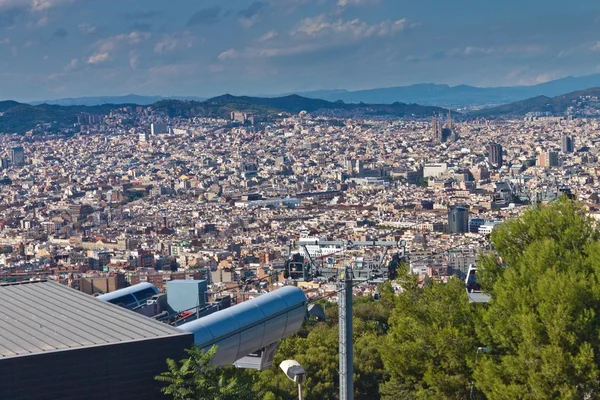 Вид с воздуха на Барселону — стоковое фото
