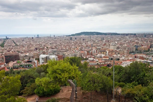 Widok z lotu ptaka w Barcelonie — Zdjęcie stockowe