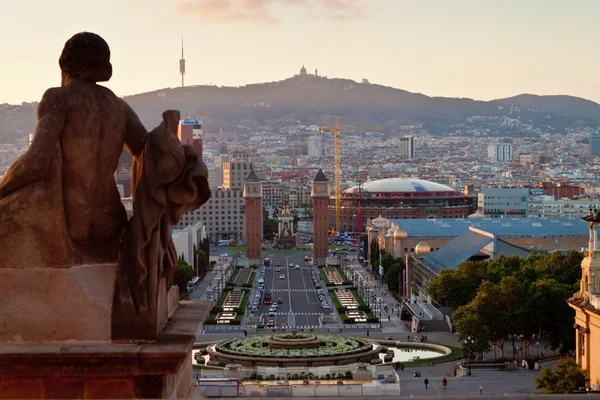 Flygfoto över Barcelona — Stockfoto