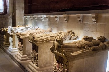 Sarcophagi in monastery Santa Maria clipart