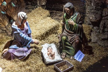 Noel doğum sahnesi gösteren rakamları