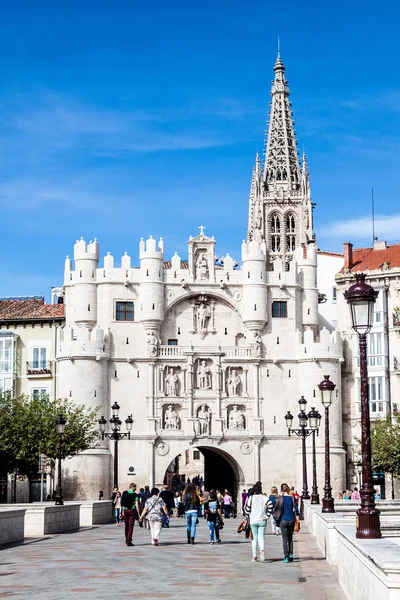 Santa Maria Arch i Burgos — Stockfoto