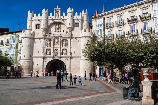 Santa Maria oblouk v Burgos — Stock fotografie