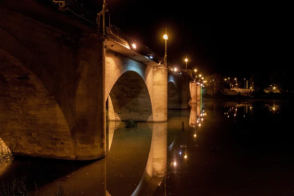 Kamenný most v Logrono — Stock fotografie