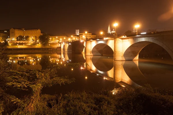 Puente de piedra en Logrono — Foto de Stock