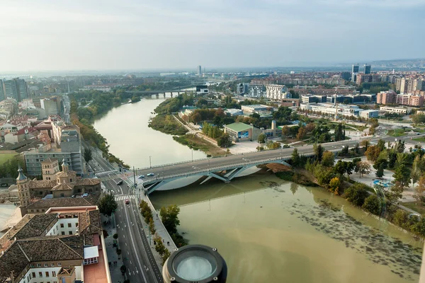 Luchtfoto van zaragoza — Stockfoto