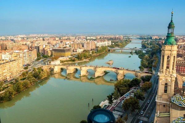 Zaragoza hava görünümünü — Stok fotoğraf