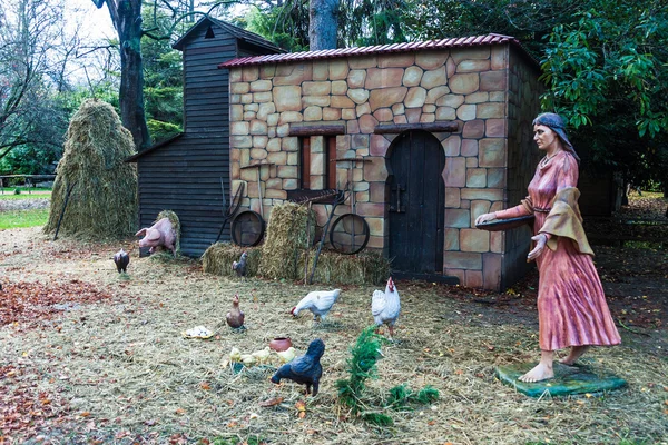 Figuren, die Weihnachtskrippe darstellen — Stockfoto