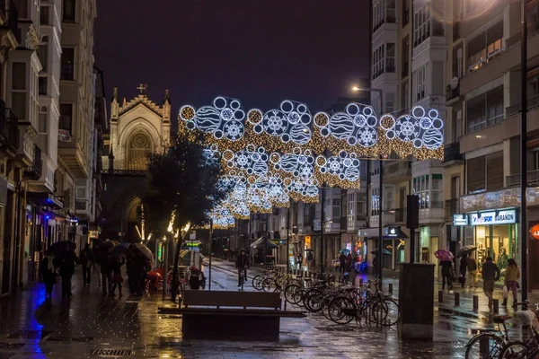 Decoración de Navidad en Vitoria — Foto de Stock