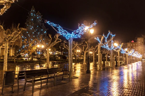 Christmas decoration in Logrono — Stock Photo, Image