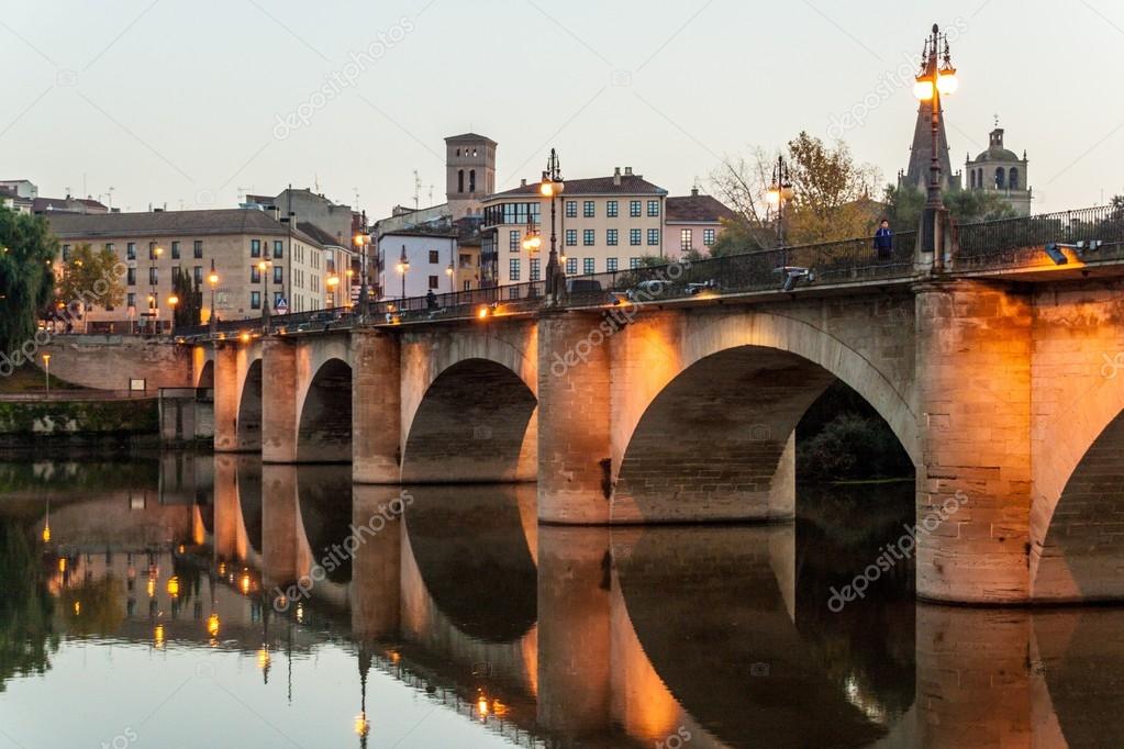 Stone bridge in Logrono