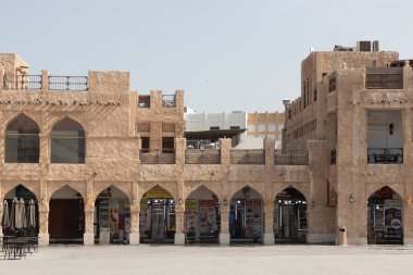 DOHA, Katar - 21 Eylül 2023: Doha, Katar 'daki Souq Waqif pazarı