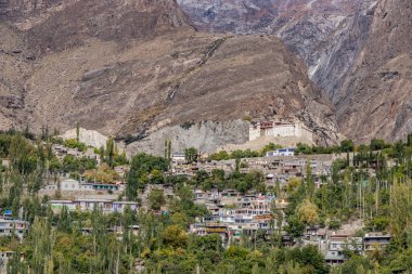Karimabad 'daki Baltit Kalesi, Hunza Vadisi, Pakistan' ın Gilgit-Baltistan bölgesi
