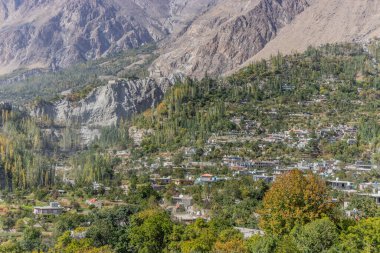 Karimabad 'daki Altit köyü, Hunza vadisi, Pakistan' ın Gilgit-Baltistan bölgesi.