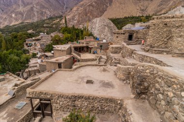 Karimabad kasabası Hunza Vadisi, Pakistan 'ın Gilgit-Baltistan bölgesi.