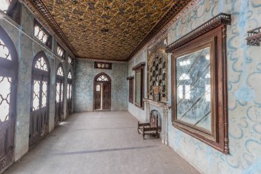 PESHAWAR, PAKISTAN - 17 Ekim 2023: Pakistan 'ın eski Peshawar kentindeki Sethi Evi' nin İçi