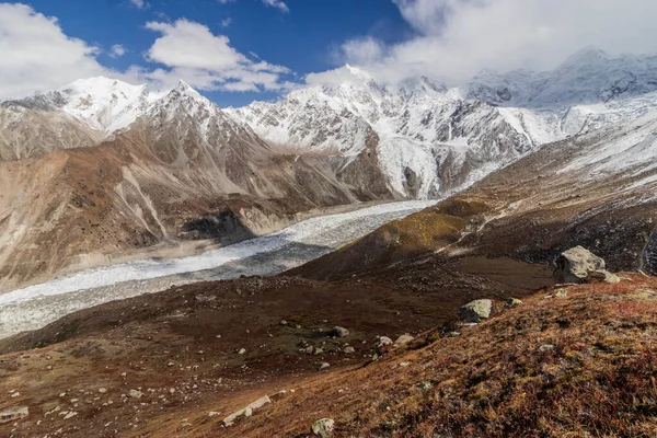 Pakistan 'ın Gilgit-Baltistan bölgesinde Nanga Parbat dağının altındaki Rakhiot buzulu