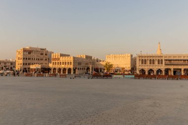 DOHA, Katar - 19 Eylül 2023: Doha, Katar 'daki Souq Waqif pazarı