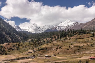 Pakistan 'ın Gilgit-Baltistan bölgesinde Chongra tepeleri olan Rama çayırları
