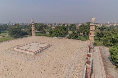 Lahore, Pakistan 'daki Jahangir Mezarı' nın çatı terası.