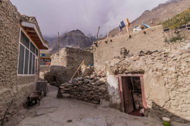 Karimabad 'daki Altit köyü, Hunza vadisi, Pakistan' ın Gilgit-Baltistan bölgesi.