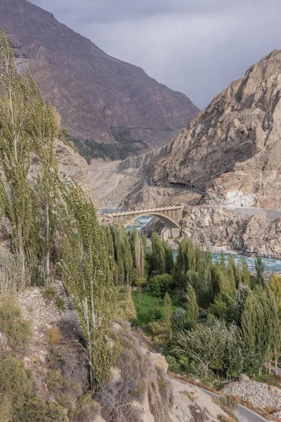 Karimabad yakınlarındaki Hunza vadisi, Pakistan 'ın Gilgit-Baltistan bölgesi.