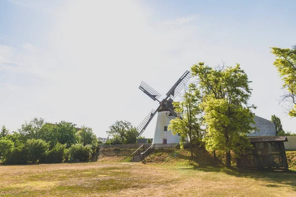 Austria Burgenland Podersdorf See Windmill — Fotografia de Stock