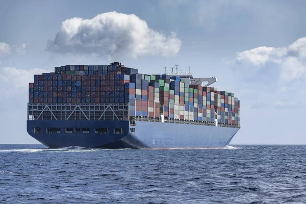 Spain Andalusia Strait Gibraltar Cargo Ship — Stock Photo, Image